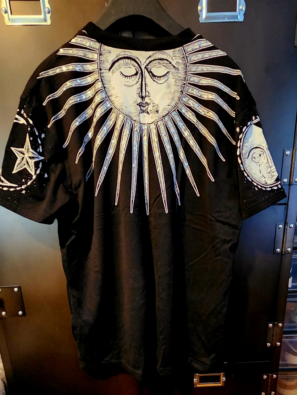 GIVENCHY T-Shirt Sun & Moon - Black And Silver Tee